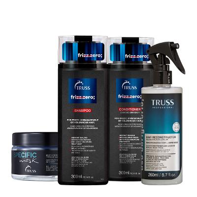 Kit Truss Frizz Specific Uso Obrigatório Home Care Reconstrutor (4 produtos)