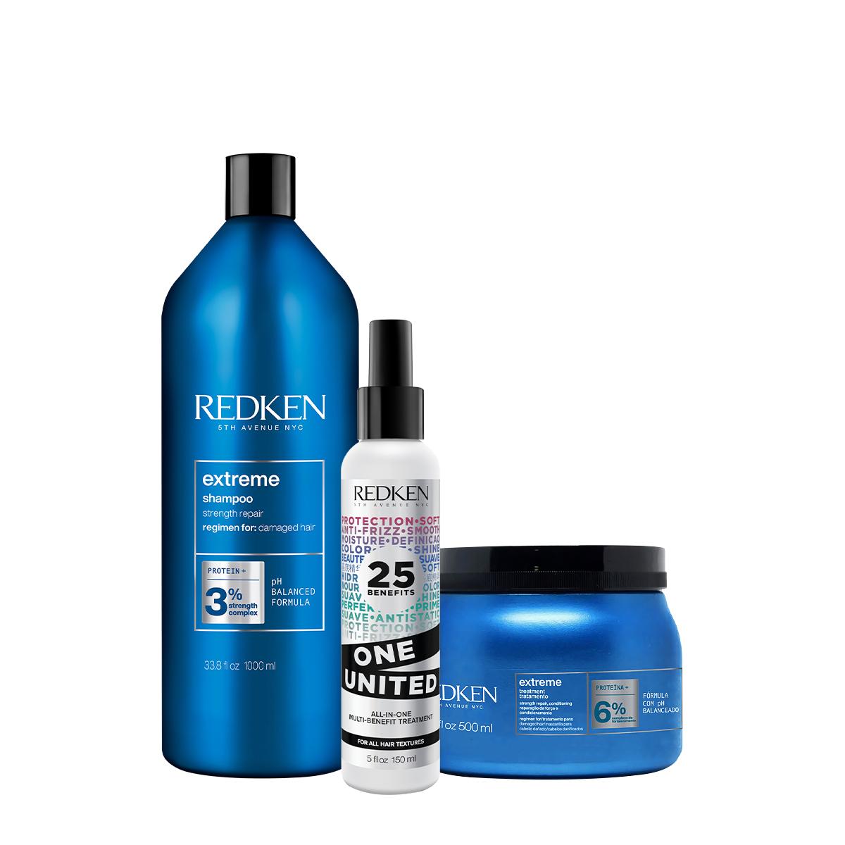 Kit Redken Extreme Shampoo Máscara Leave-in (3 produtos) - 1
