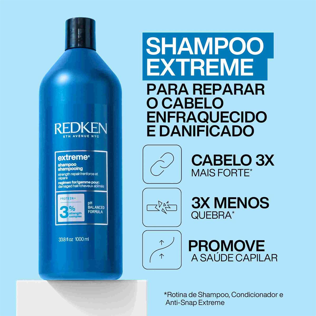 Kit Redken Extreme Shampoo Máscara Leave-in (3 produtos) - 2
