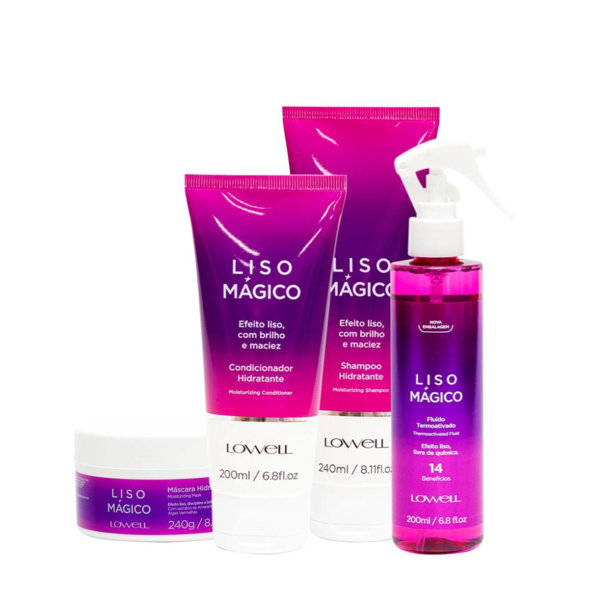 Kit Lowell Liso Mágico Home Care Fluído (4 produtos) - 1