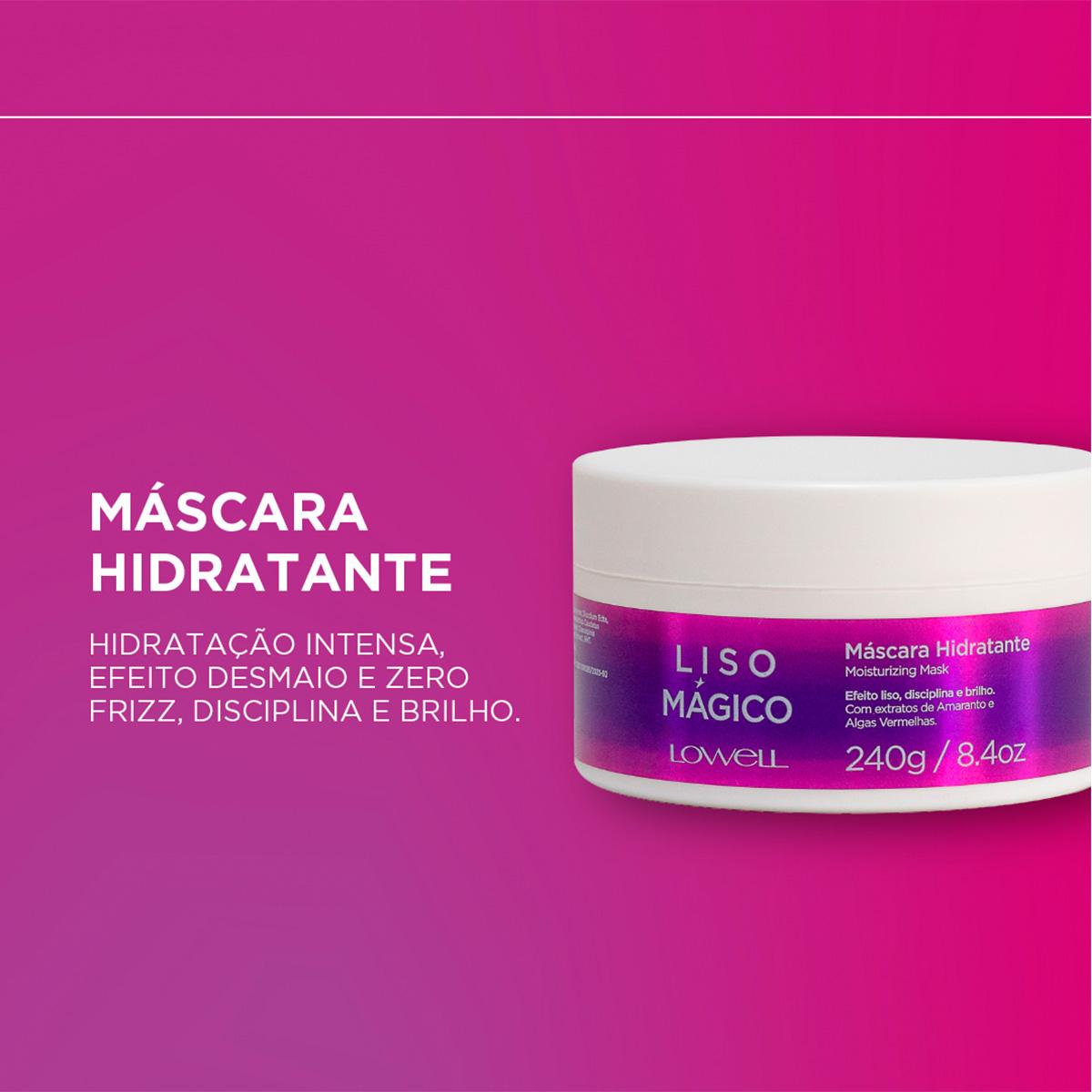Kit Lowell Liso Mágico Shampoo Máscara Oil Fluído (4 produtos) - 4