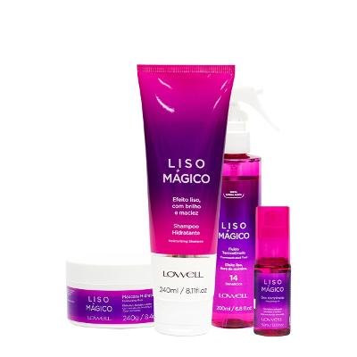 Kit Lowell Liso Mágico Shampoo Máscara Oil Fluído (4 produtos)
