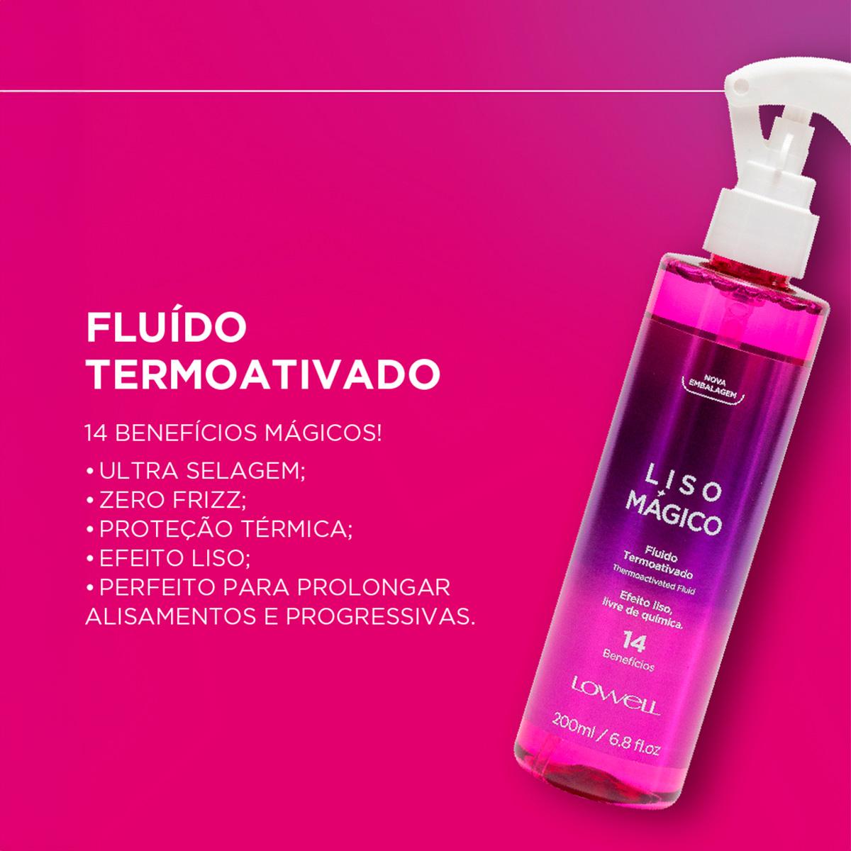 Kit Lowell Liso Mágico Shampoo Fluído Termoativado (2 produtos) - 2