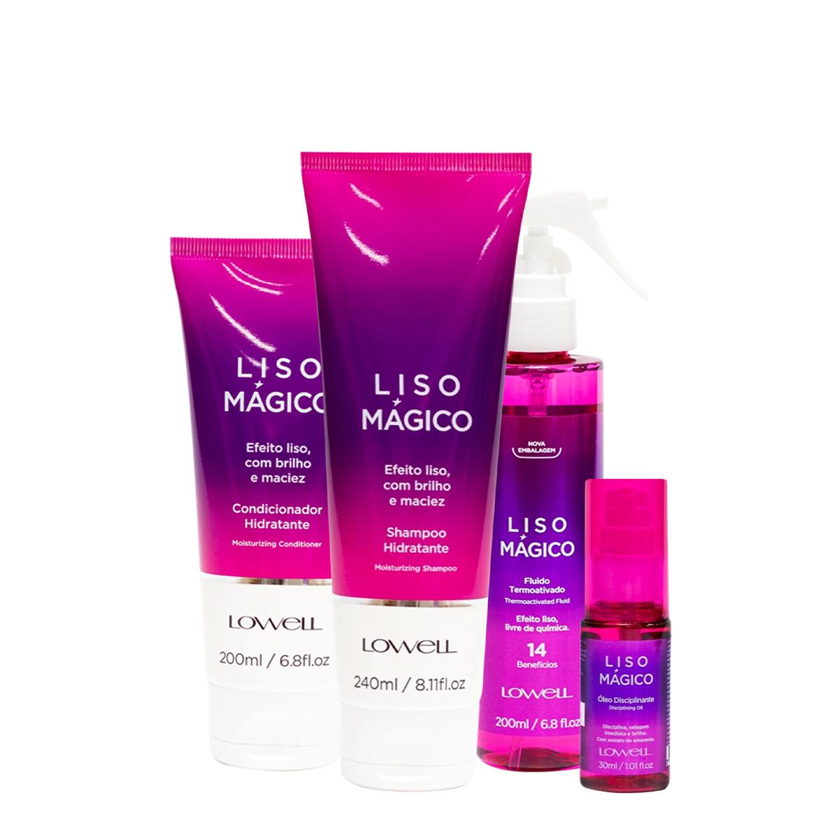 Kit Lowell Liso Mágico Duo Oil Fluído (4 produtos) - 1
