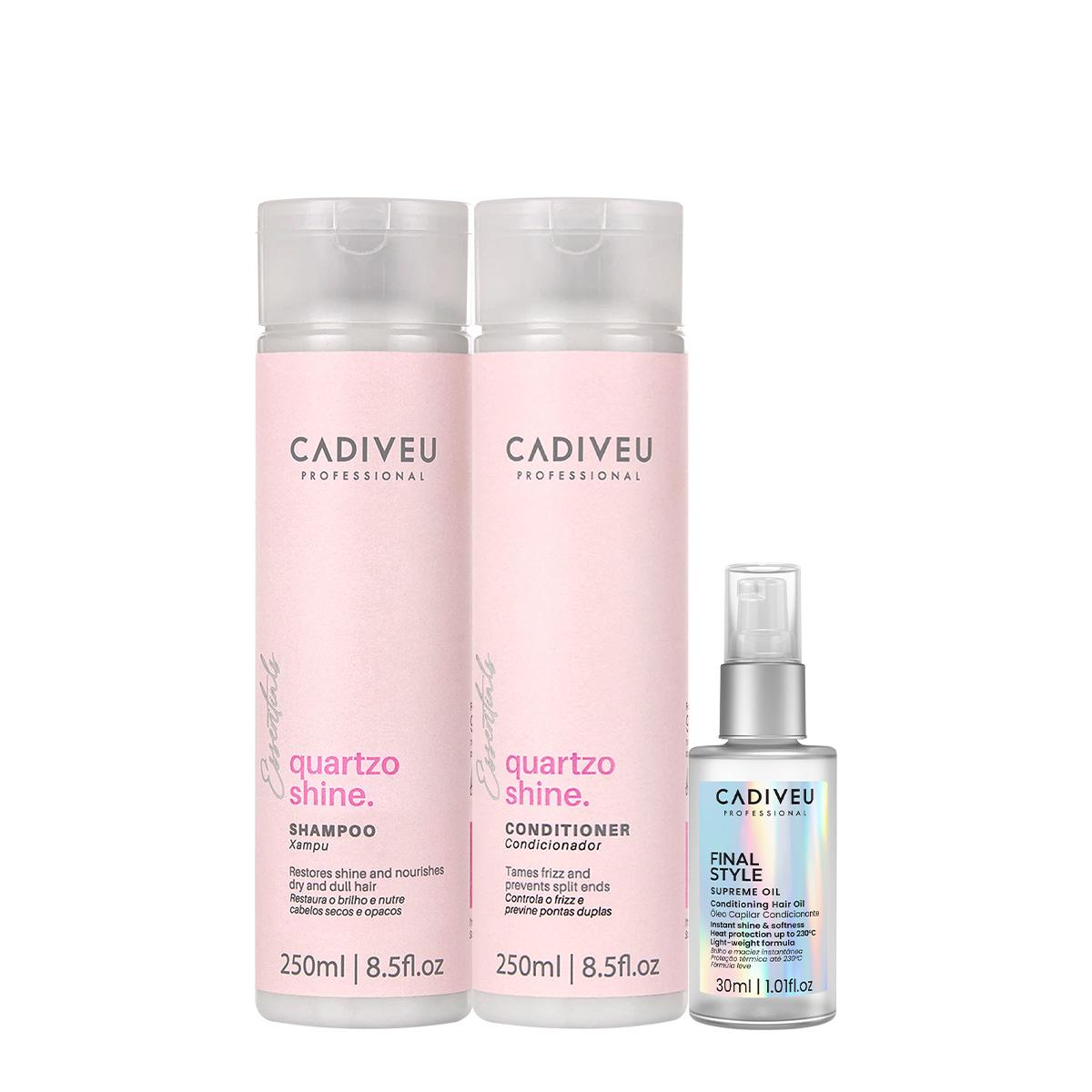Kit Cadiveu Professional Quartzo Shine Duo e Final Style Oil (3 produtos) - 1