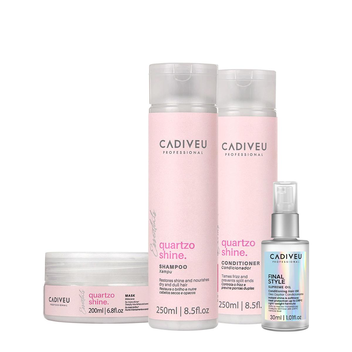 Kit Cadiveu Professional Quartzo Shine Home Care e Final Style Oil (4 produtos) - 1