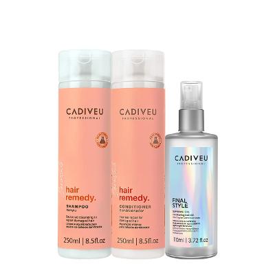 Kit Cadiveu Professional Hair Remedy Duo e Supreme Final Style (3 produtos)