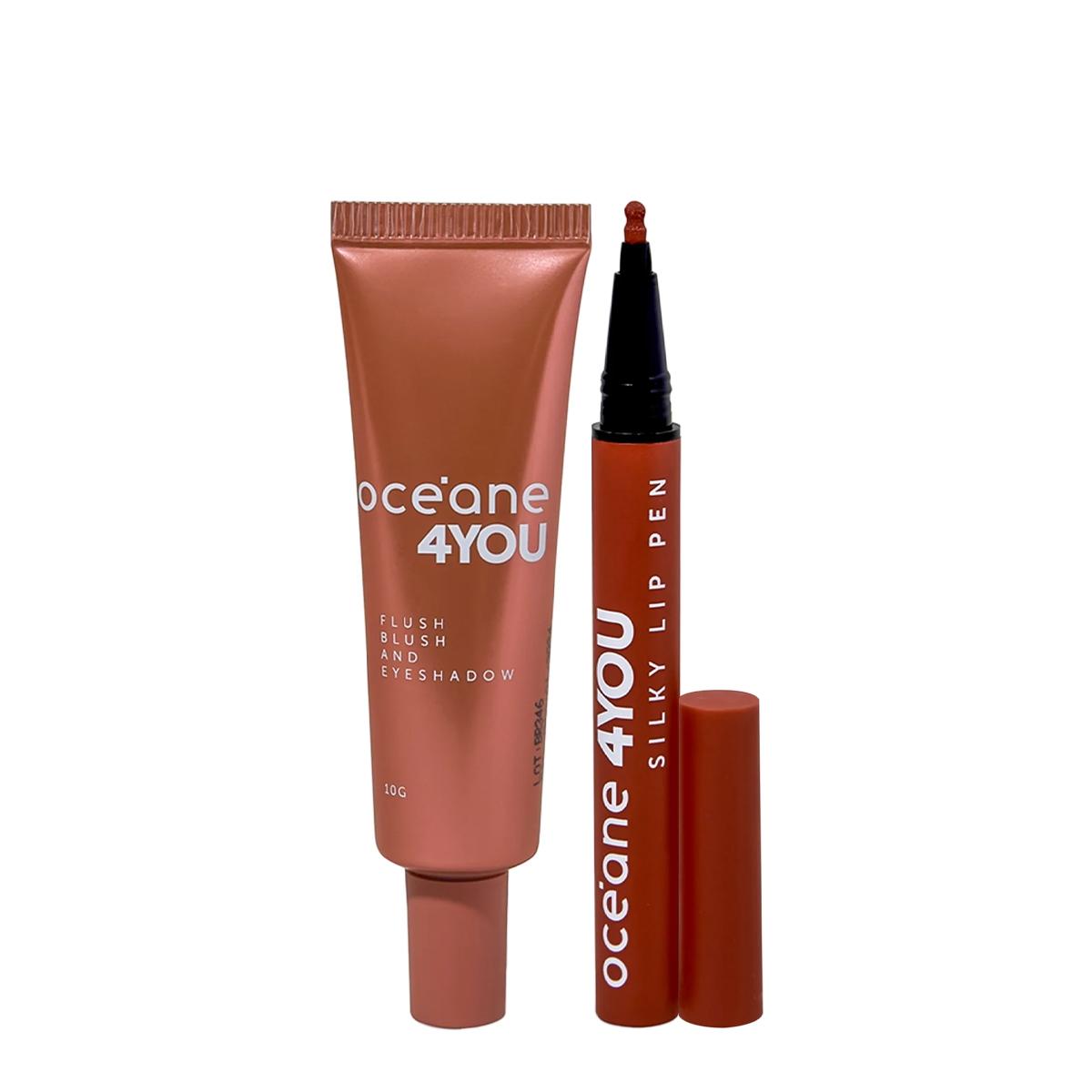 Kit Océane 4you Flush Bright Cherry e Lip Pen Mauve (2 produtos) - 1