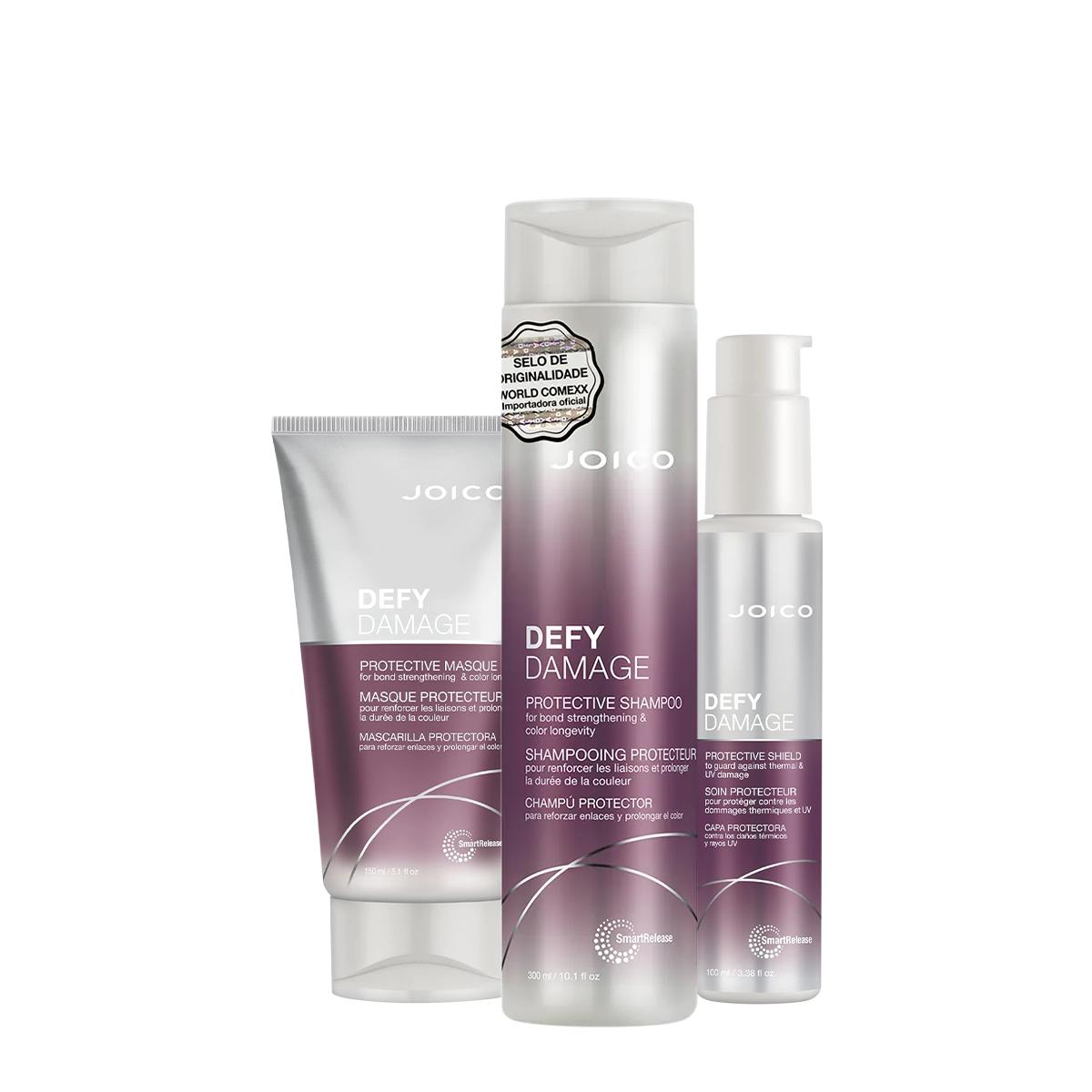 Kit Joico Defy Damage Protective Shampoo Máscara Shield (3 produtos) - 1