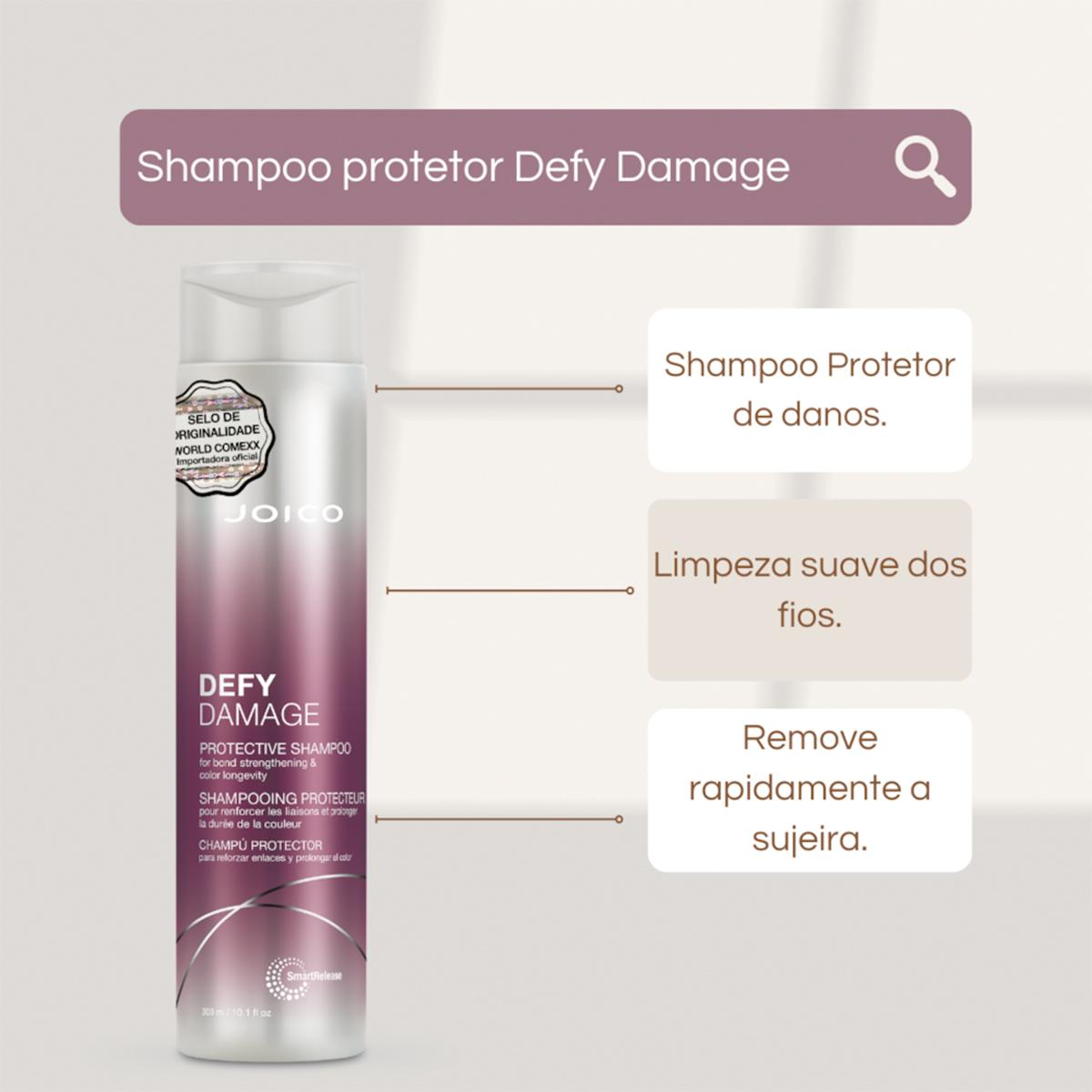 Kit Joico Defy Damage Protective Shampoo Máscara Shield (3 produtos) - 3