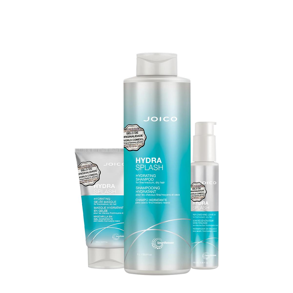 Kit Joico Hydra Splash Shampoo Máscara 150 Leave-in (3 produtos) - 1