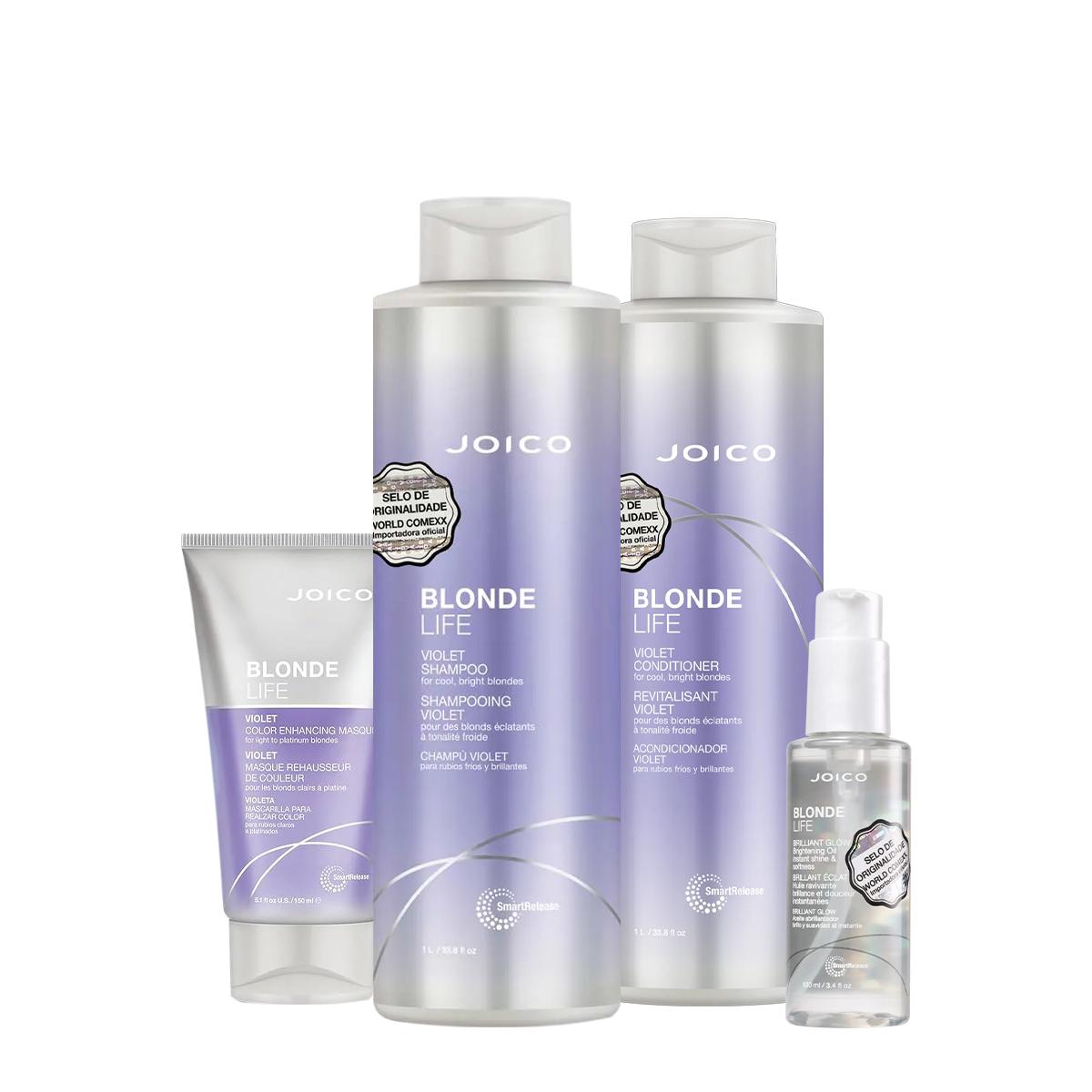 Kit Joico Blonde Life Violet Smart Release Salon Máscara Oil (4 Produtos) - 1