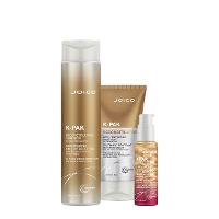 Kit Joico K-PAK Reconstrutor Deep Luster Shampoo Máscara Oil (3 produtos) - 1