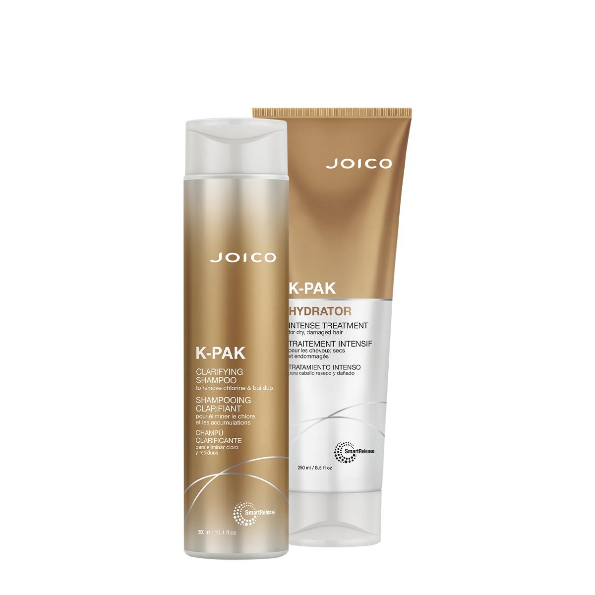 Kit Joico K-PAK Reconstrutor Hydrator Clarifying Shampoo Máscara (2 produtos) - 1
