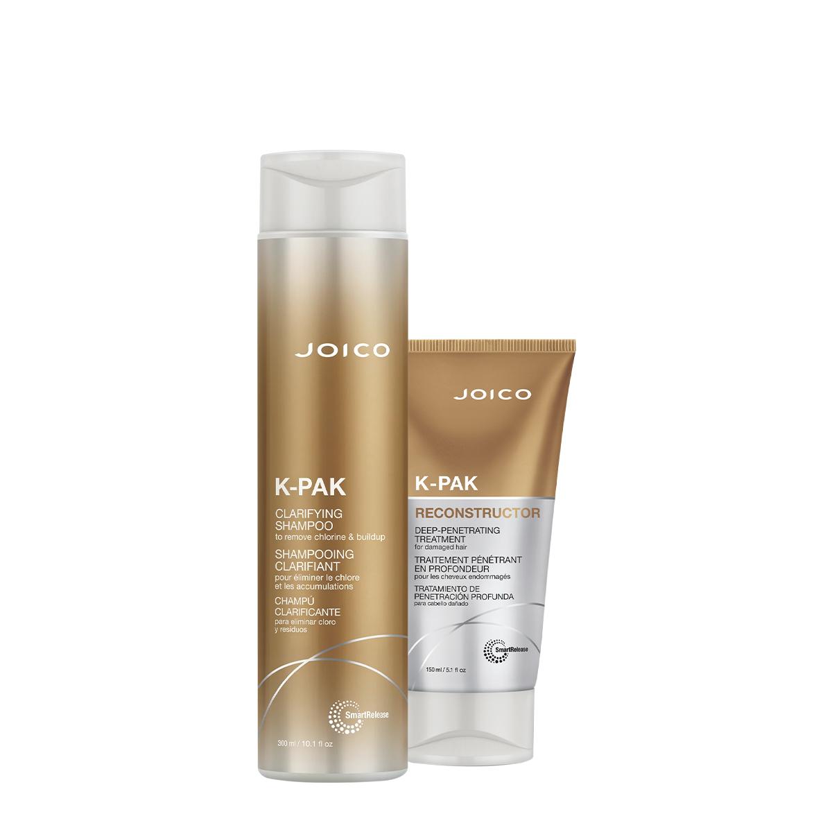 Kit Joico K-PAK Reconstrutor Deep Clarifying Sampoo Máscara (2 produtos) - 1