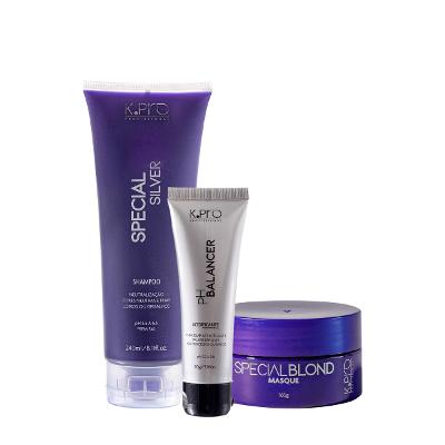 Kit K.Pro Profissional Special Silver Shampoo Máscara e Acidificante (3 produtos)