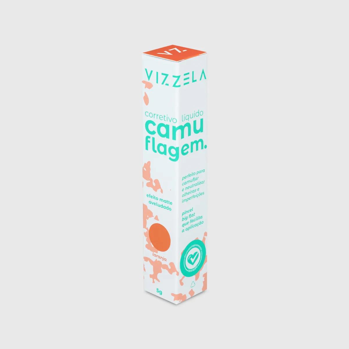 Vizzela Camuflagem Laranja - Corretivo Líquido 5g - 2