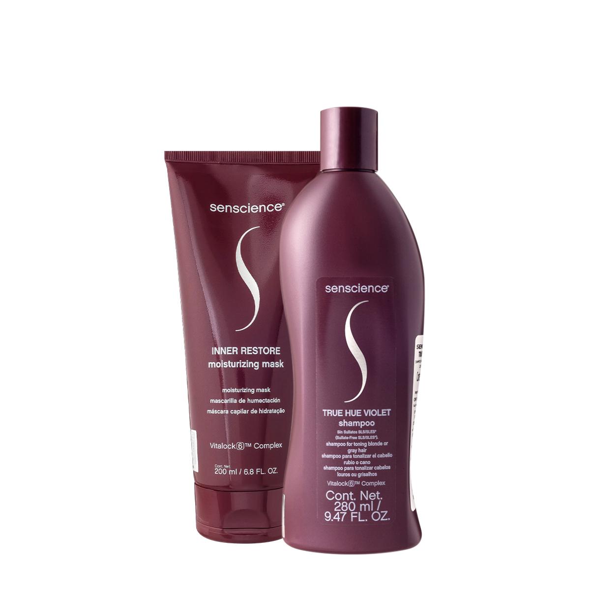 Senscience True Hue Violet Shampoo e Máscara Moisturizing (2 produtos) - 1