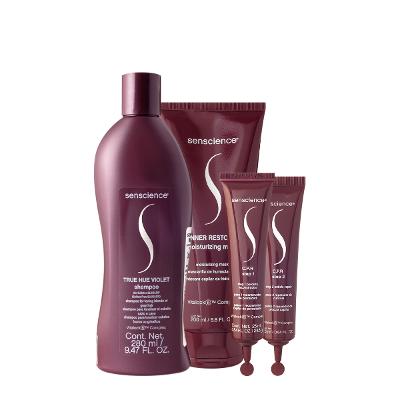 Senscience True Hue Violet Shampoo Máscara Moisturizing e C.P.R. (3 produtos)