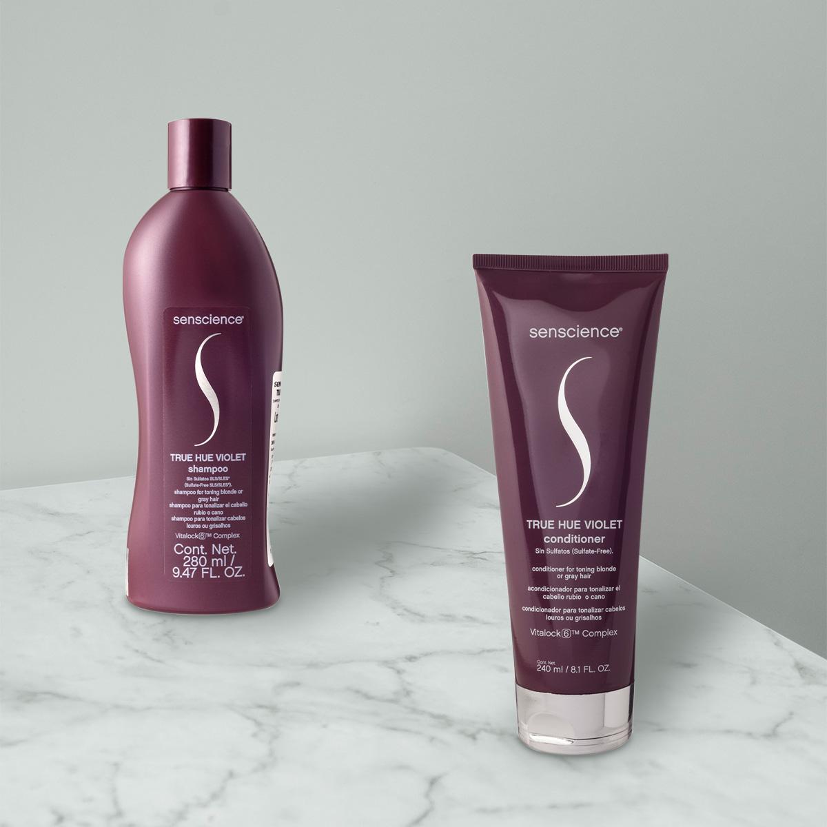 Senscience True Hue Violet Shampoo Máscara Moisturizing e Leave-in Spray (3 produtos) - 2