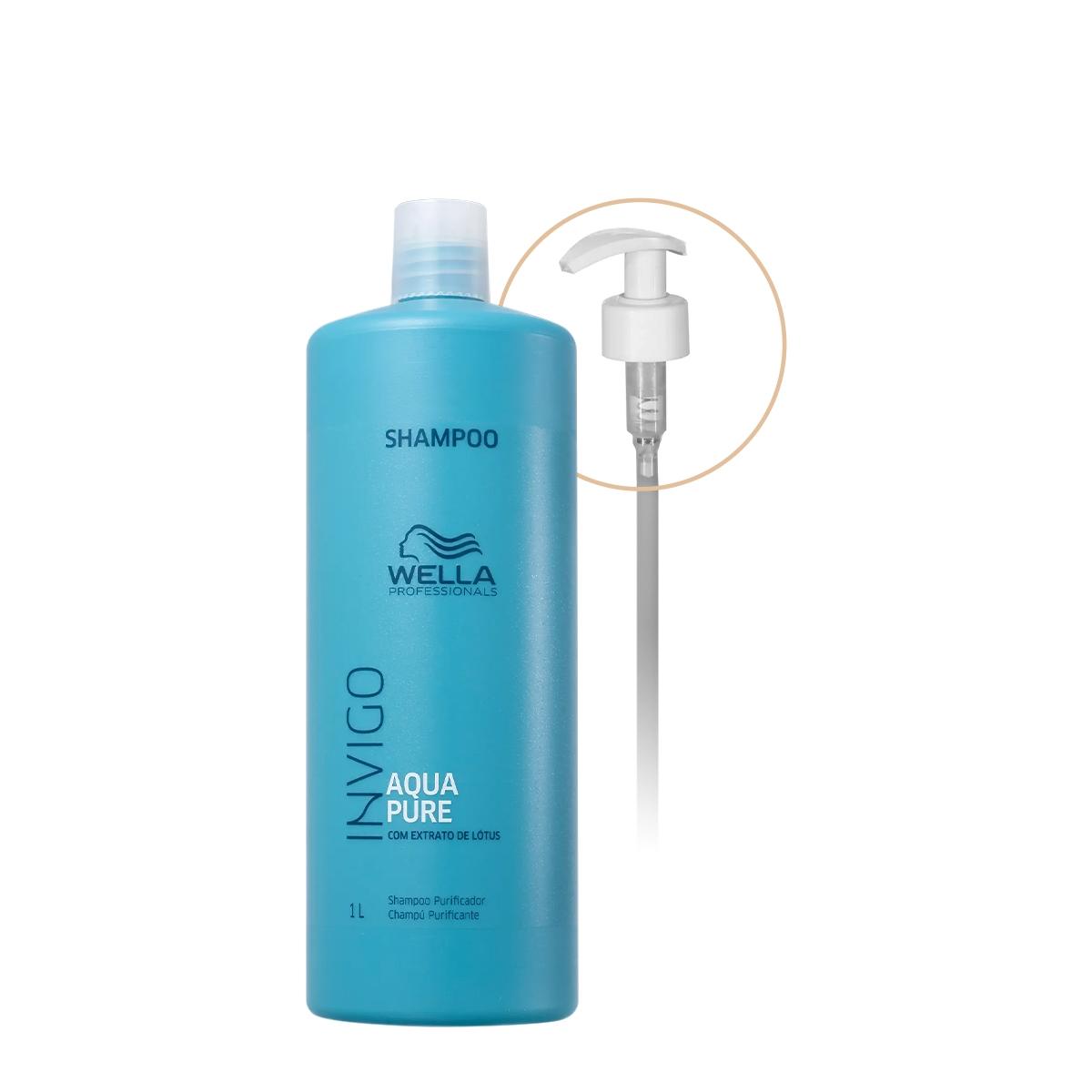 Kit Wella Professionals Balance Acqua Pure Invigo Shampoo Válvula Pump (2 produtos) - 1