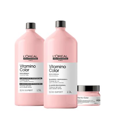 Kit L'Oréal Professionnel Vitamino Color Salon Máscara 250 (3 produtos)