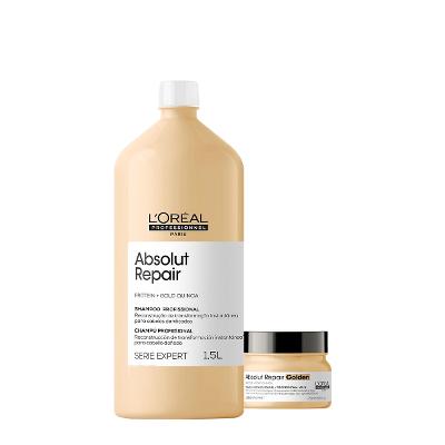 Kit L'Oréal Professionnel Absolut Repair Gold Shampoo Máscara 250 (2 produtos)