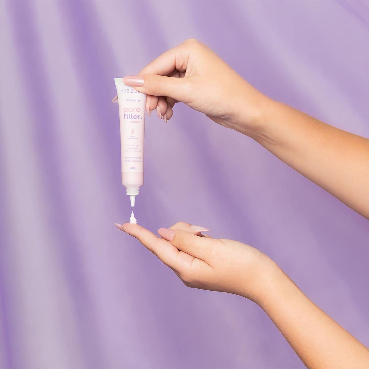 Kit Vizzela Vitamina C Pore Filler Eye Sérum Sabonete Primer (3 produtos) - 3