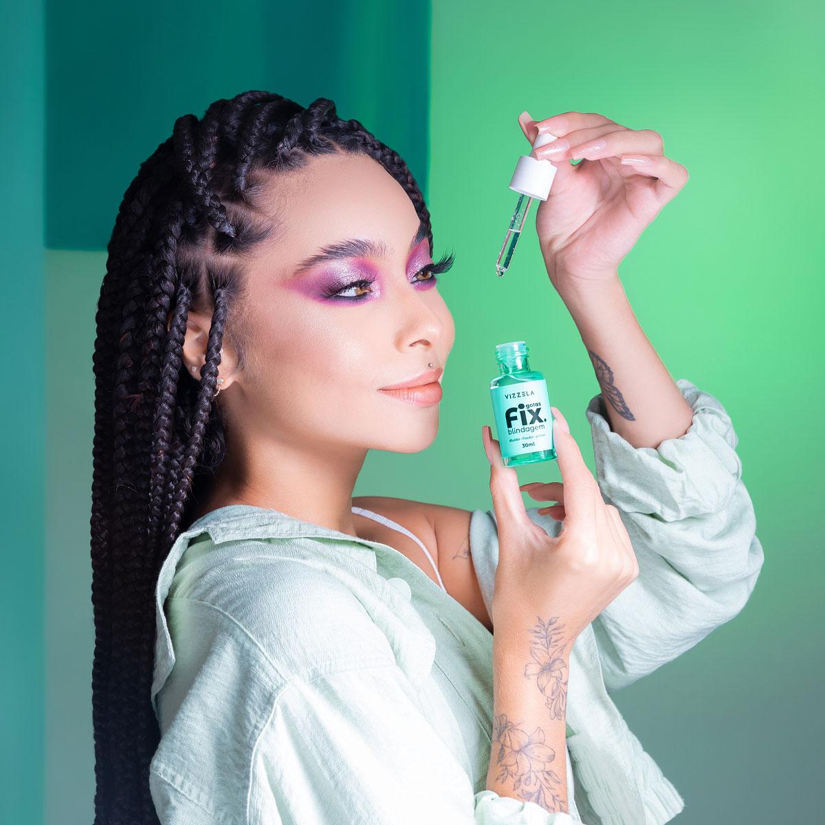 Kit Vizzela Fix Real Gotas Blindagem Fixador de Maquiagem (2 produtos) - 3