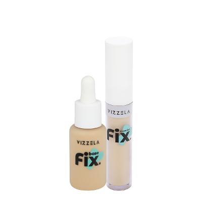Kit Vizzela Fix Cor 2 Base Corretivo (2 produtos)