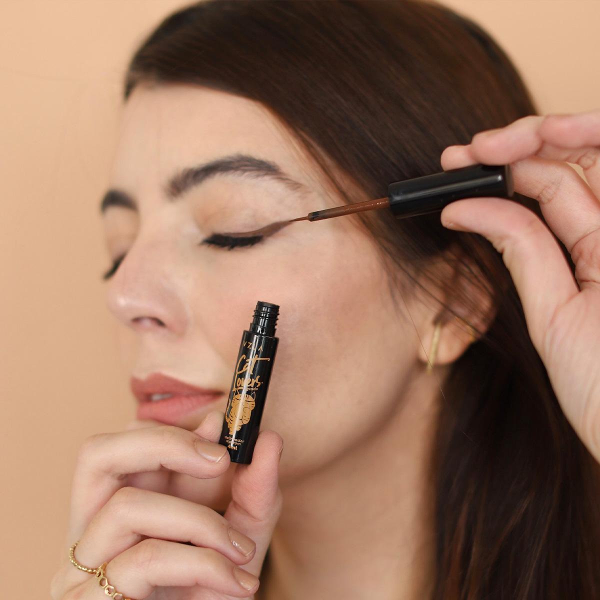 Kit Vizzela No Panda Cat Lovers Marrom Delineador Máscara de Cílios (2 produtos) - 2