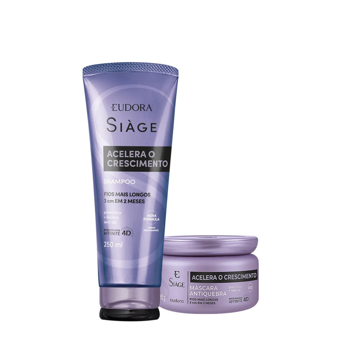 Kit Eudora Siàge Acelera o Crescimento Shampoo Máscara (2 produtos) - 1