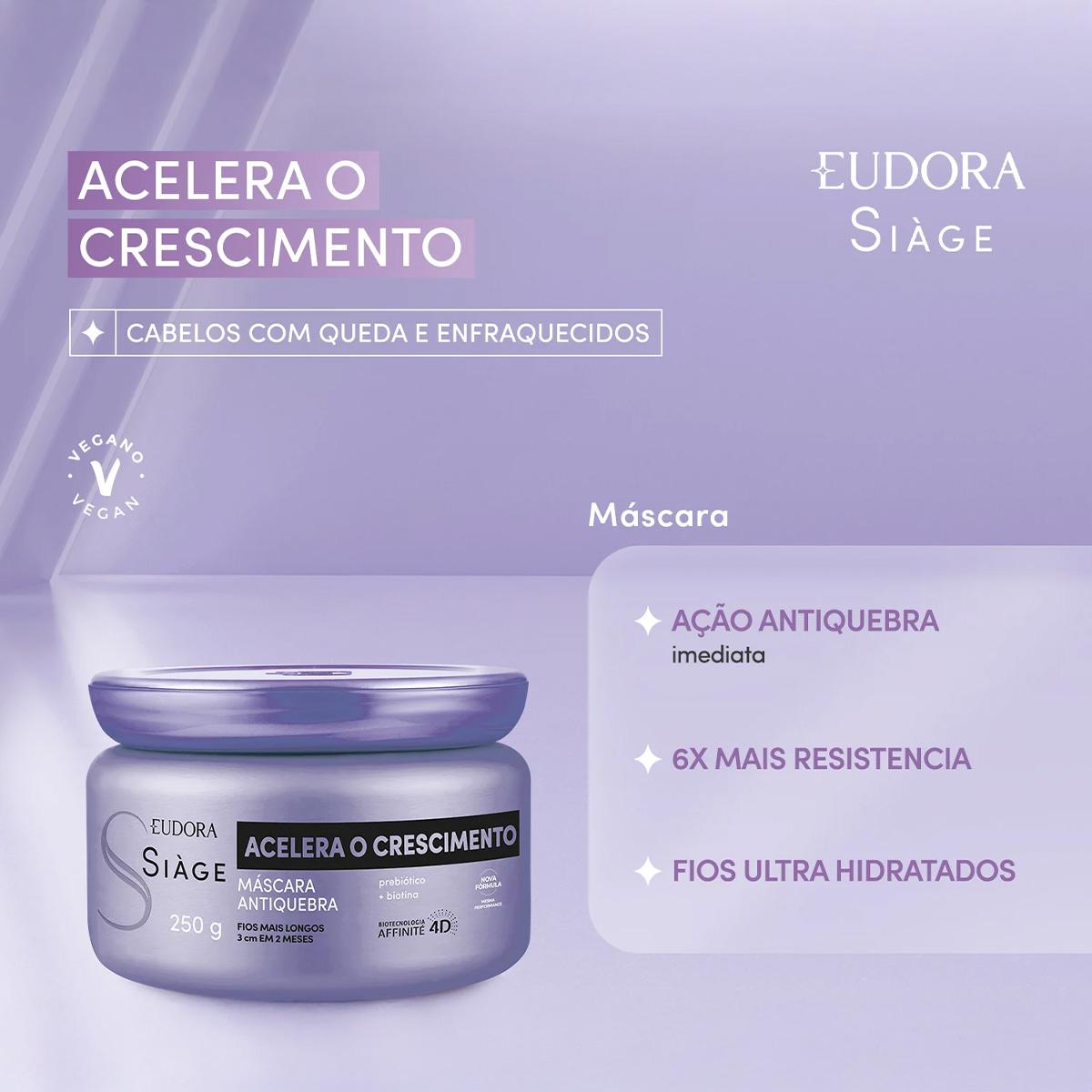 Kit Eudora Siàge Acelera o Crescimento Shampoo Máscara (2 produtos) - 4