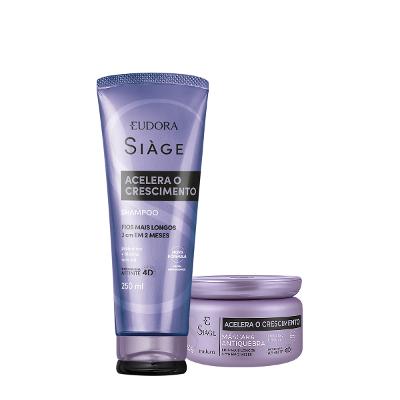 Kit Eudora Siàge Acelera o Crescimento Shampoo Máscara (2 produtos)