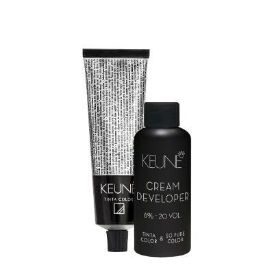 Kit Keune Tinta Color Castanho Claro 5 e Oxidante Cremoso Tinta Color & So Pure Color 6% 20 vol (2 produtos)