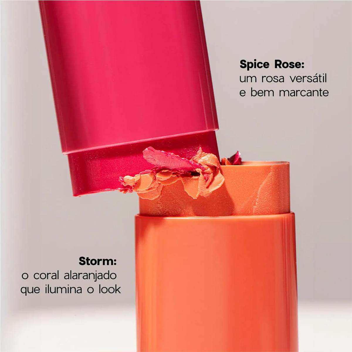 Océane Limited Glowing Stick Storm Laranja - Blush em Bastão 12g - 4