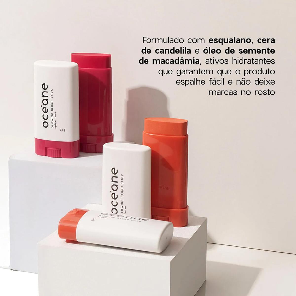 Océane Limited Glowing Stick Storm Laranja - Blush em Bastão 12g - 5