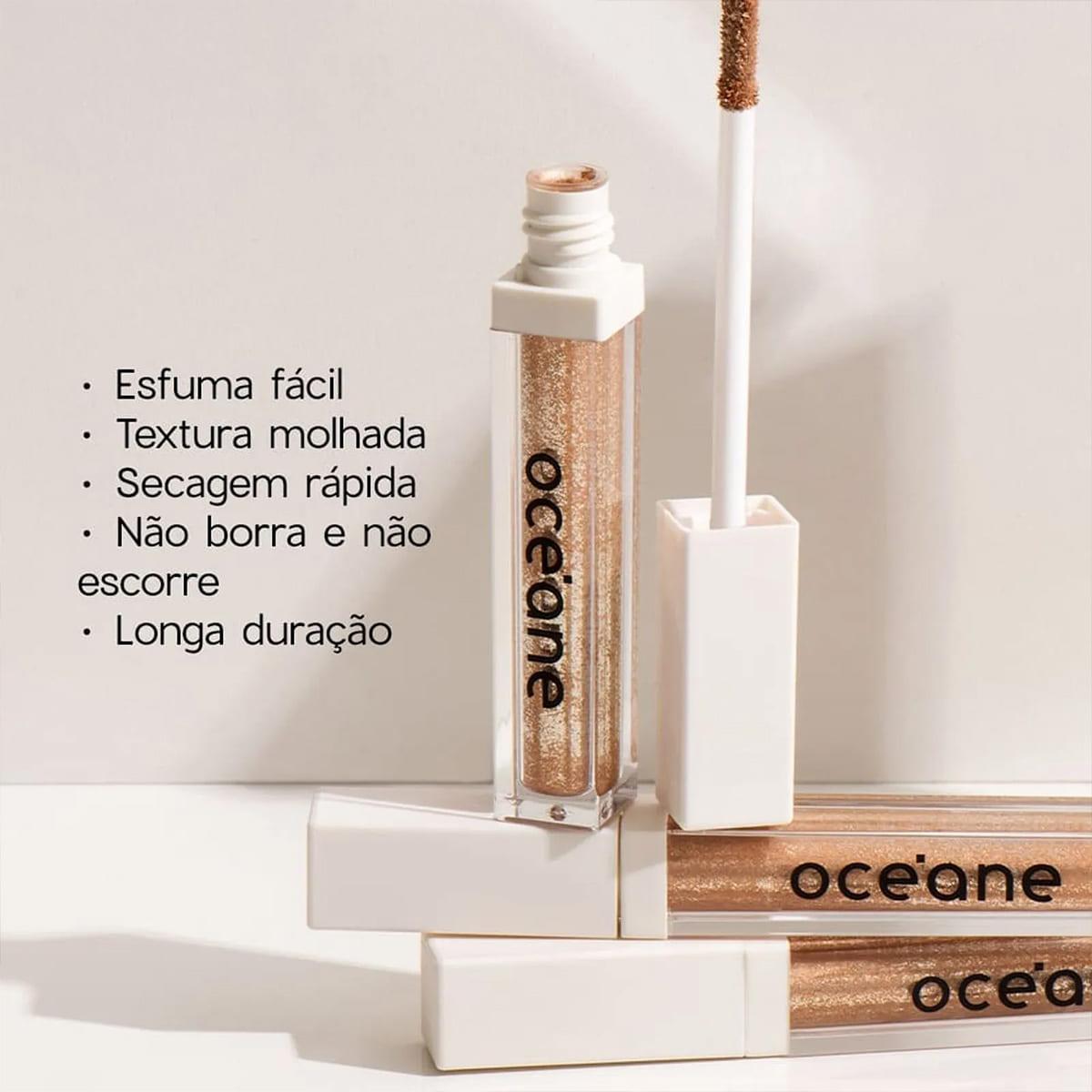 Océane Limited Shine and Glow Rose Quartz - Sombra Líquida 4,2g - 4