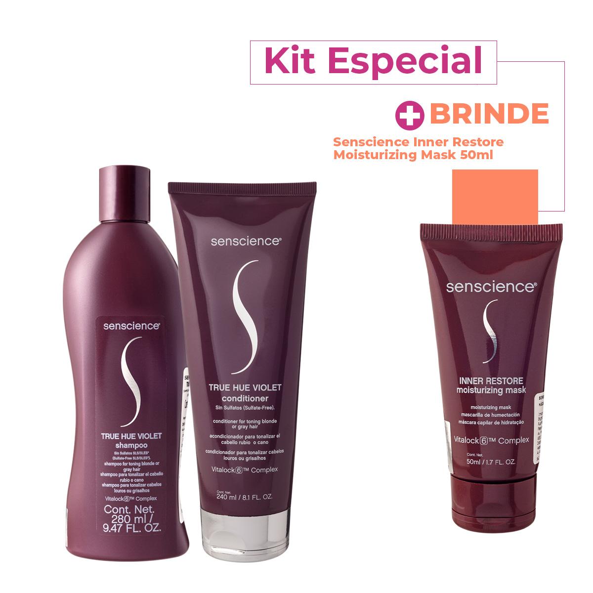 Kit Senscience True Hue Violet Inner Restore Duo Máscara (3 produtos) - 1
