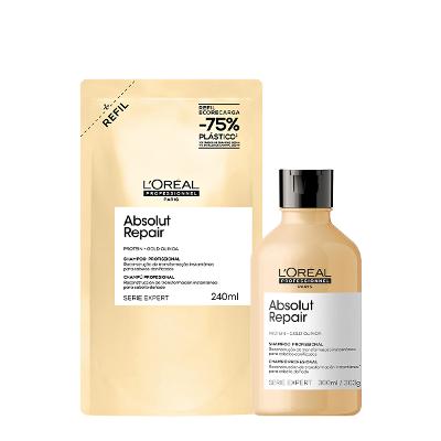 Kit L'Oréal Professionnel Absolut Repair Gold Shampoo Extra Refil (2 produtos)