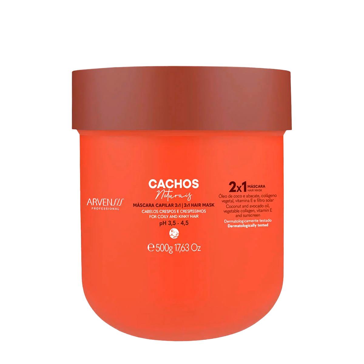 Arvensis Cachos Naturais 2x1 No Poo - Máscara Capilar 500g - 1
