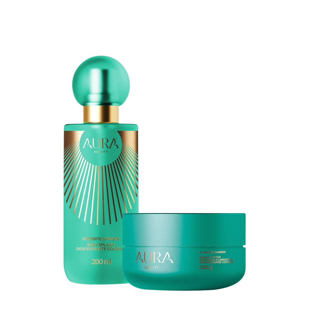 Kit Aura Beauty Afrodite Garden Magic Butter Iluminador Body Splash (2 produtos) - 1