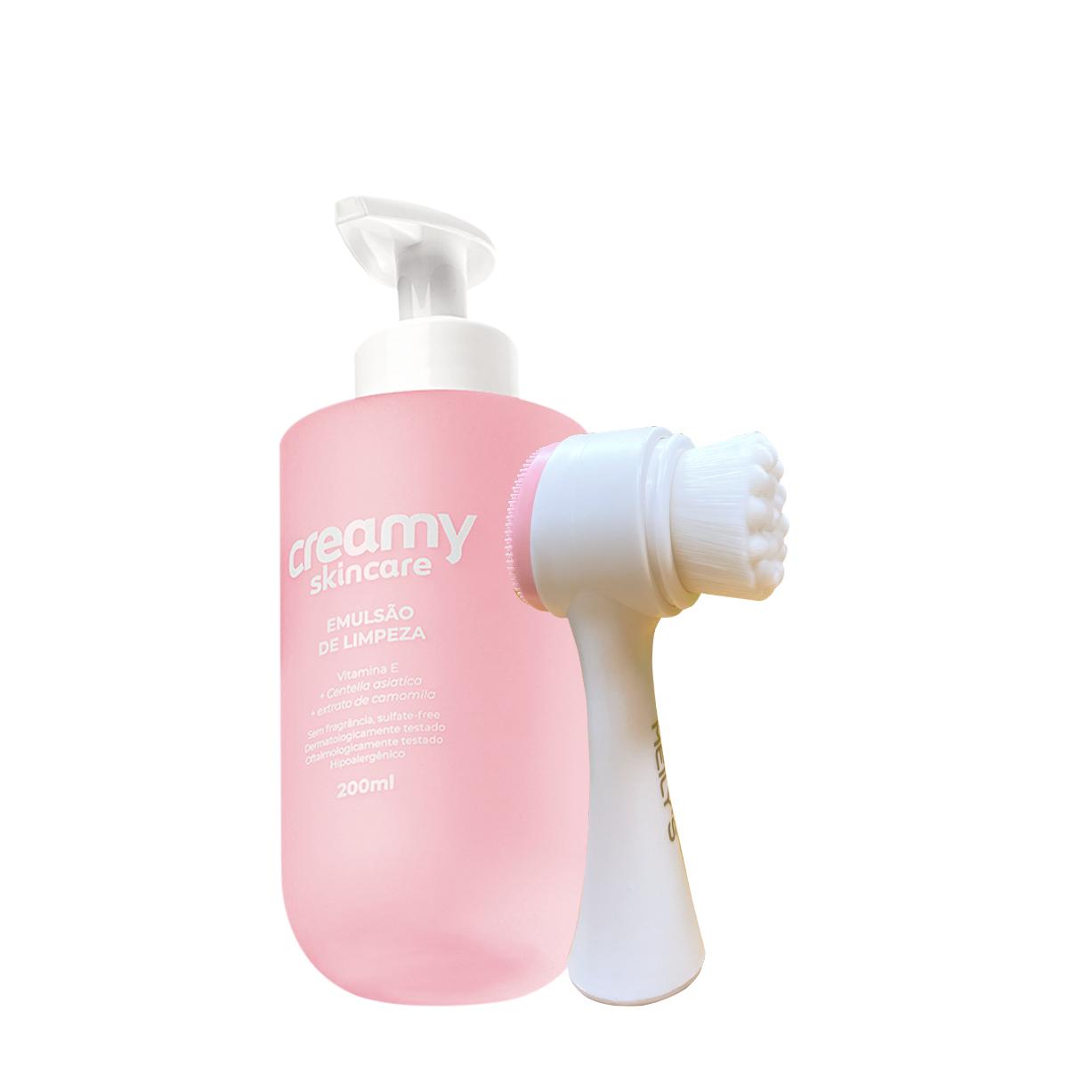 Kit Creamy Skincare Emulsão de Limpeza Escova de Limpeza Facial 2 em 1 (2 produtos) - 1