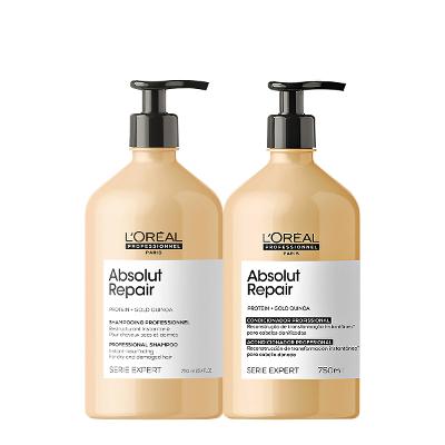 Kit L'Oréal Professionnel Absolut Repair Gold Duo 750 (2 produtos)