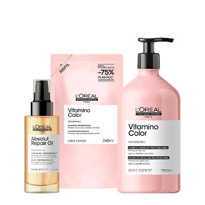Kit L'Oréal Professionnel Vitamino Color Repair Duo Oil 90 (3 produtos)
