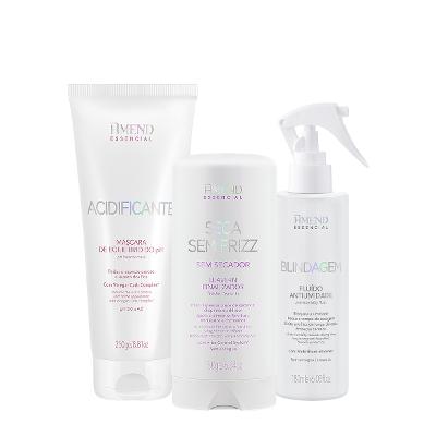 Kit Amend Seca sem Frizz Equilíbrio Leave-in Acidificante Blindagem (3 Produtos)