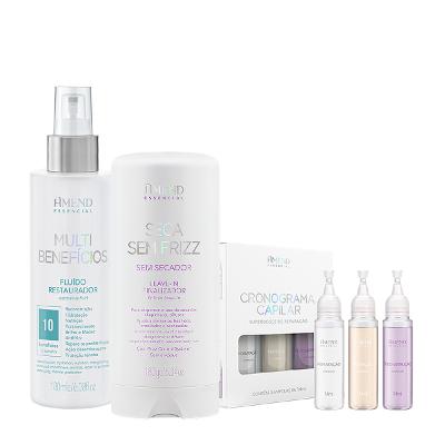Kit Amend Essencial Cronograma Sem Frizz Multibenefícios (5 Produtos)