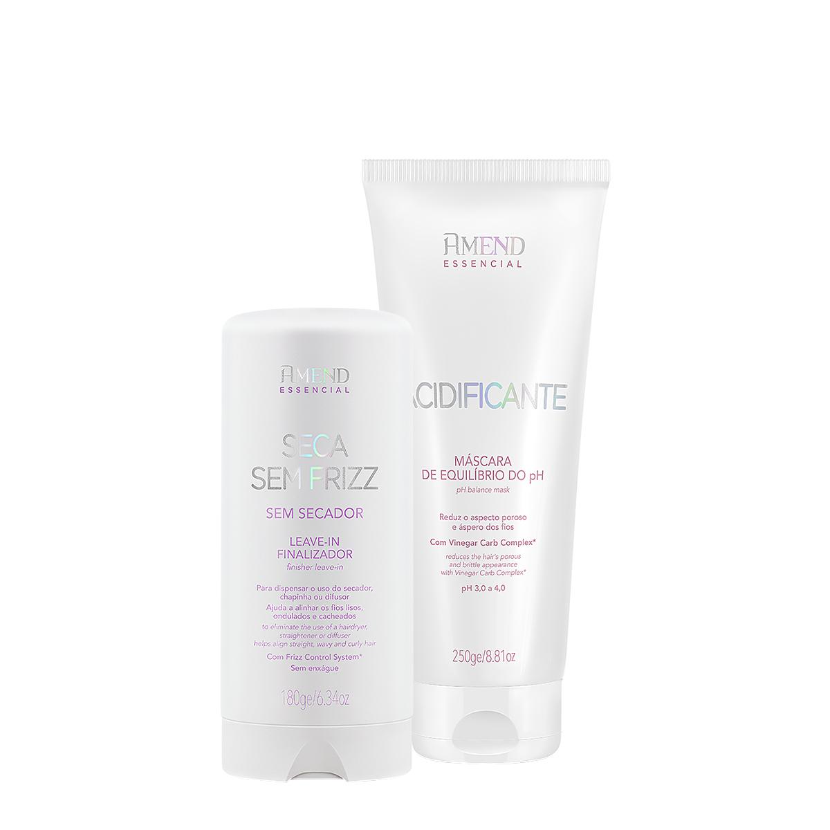Kit Amend Essencial Seca Sem Frizz Equilíbrio do Ph Leave-in Acidificante (2 produtos) - 1