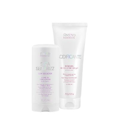 Kit Amend Essencial Seca Sem Frizz Equilíbrio do Ph Leave-in Acidificante (2 produtos)