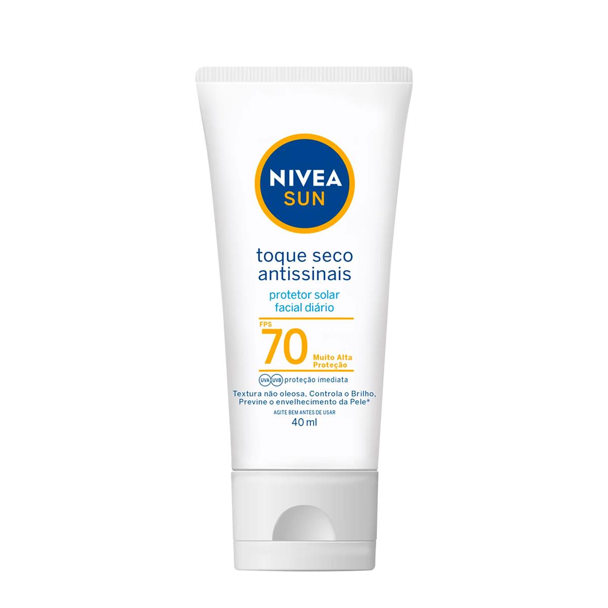 Nivea Sun Toque Seco Antissinais FPS 70 - Protetor Solar Facial 40ml - 1